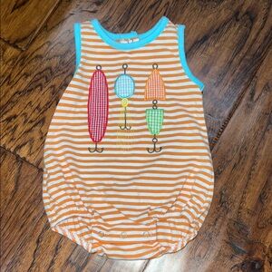 Jelly Beans Orange Striped One Piece